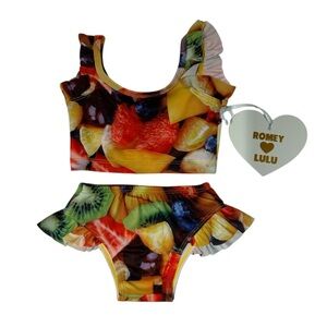 ROMEY LOVES LULU Kids Fruit Print Bikini - size 1Y - NWT